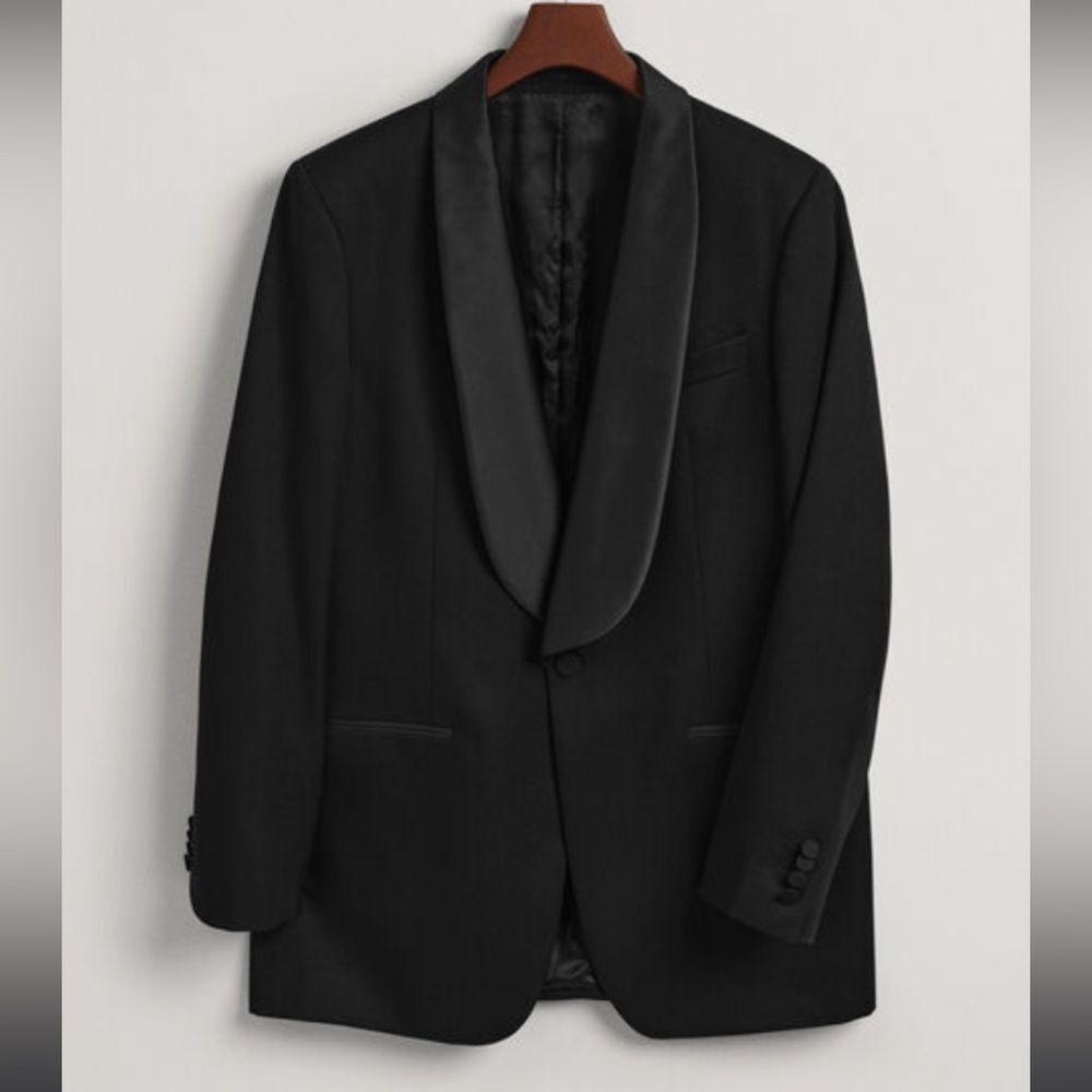Givenchy Monsieur Union Made Wool Tuxedo Blazer With Satin Lapel Size XL